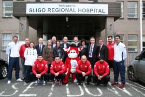 The Friends of Sligo University Hospital are thrilled and very grateful at being the chosen designated charity partner of Sligo Rovers F.C. for 2014. The announcement was made yesterday at the hospital with the management, some players of Sligo Rovers and members of the Friends. We are really looking forward to the year ahead with Sligo Rovers as our partner.  (Thanks to Ciara Finan for the great photographs) (4 photos)